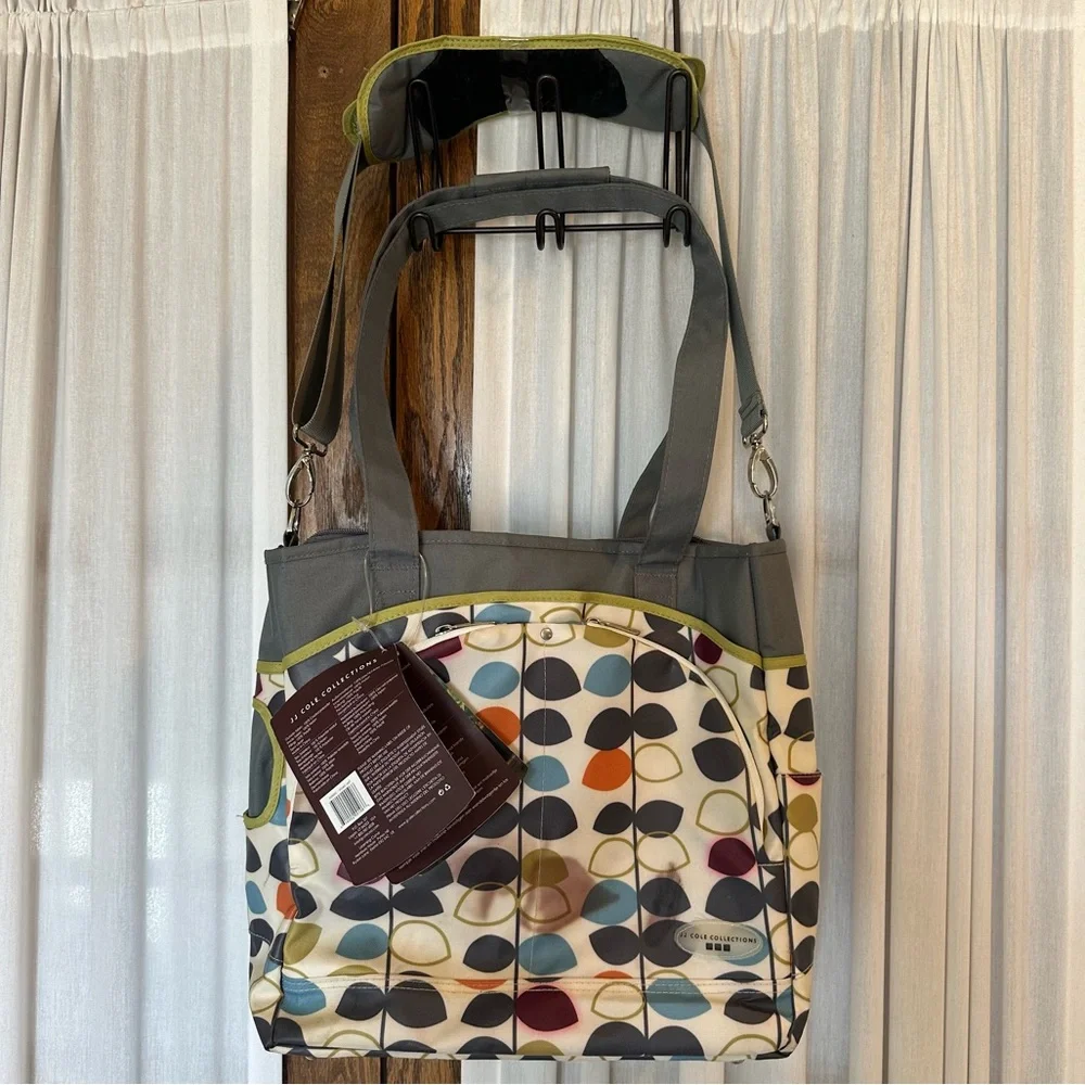 JJ Cole Collections Mode Mixed Leaf Diaper Tote Bag